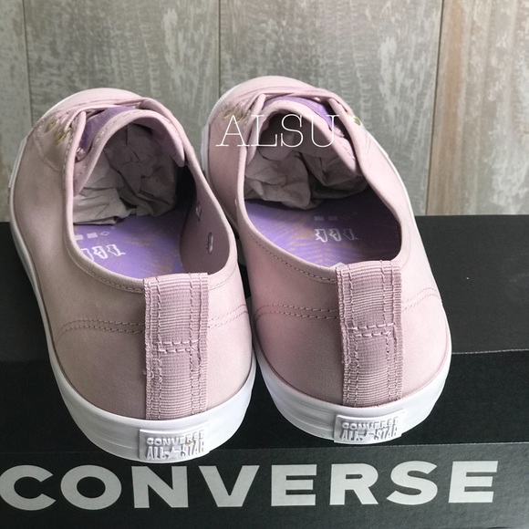 NWT Converse Ctas Ballet Lace Slip Plum Chalk W - Picture 5 of 7